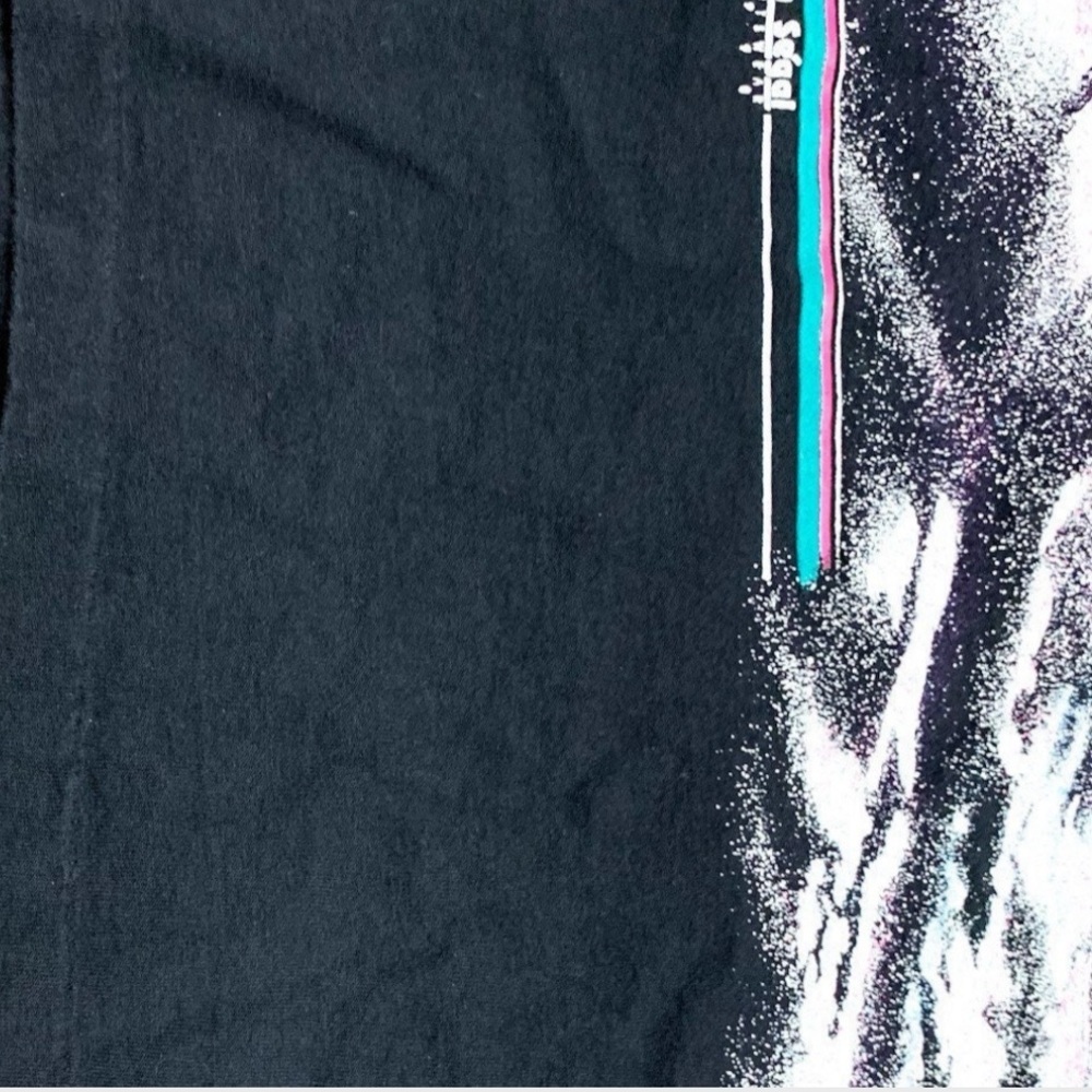 Vtg 90s Park City Ski Wrap AOP Long Sleeve Shirt Oneita San Segal M Fits Smaller - Picture 6 of 10